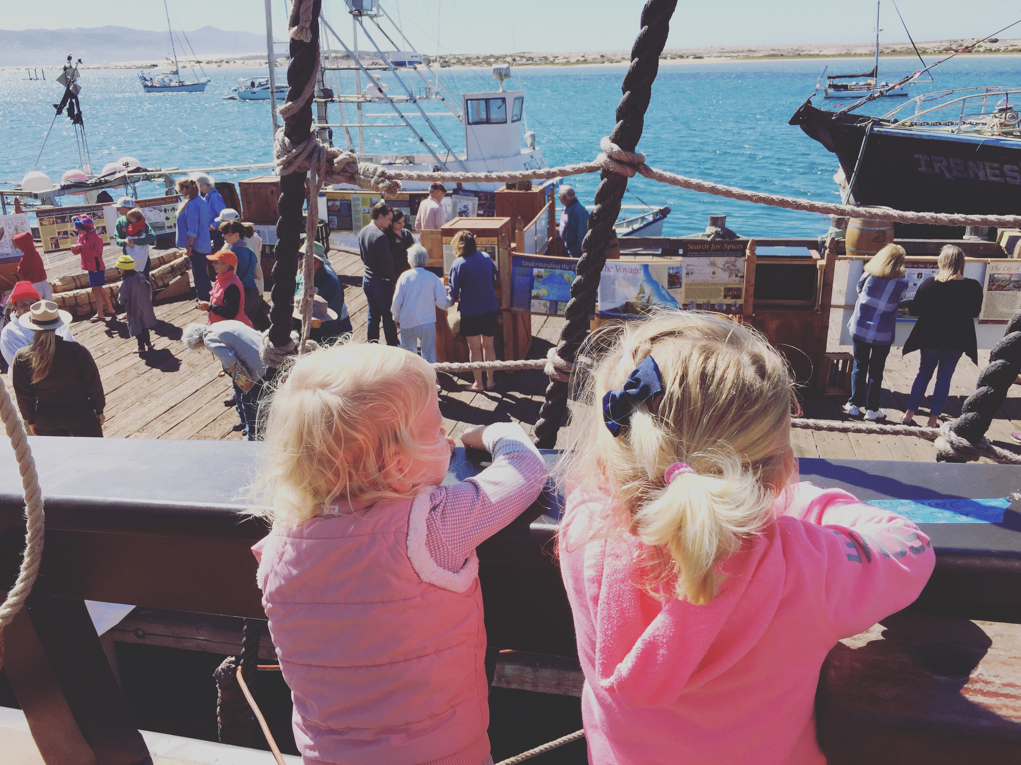 Two Kids On A Pirate Ship In Morro Bay