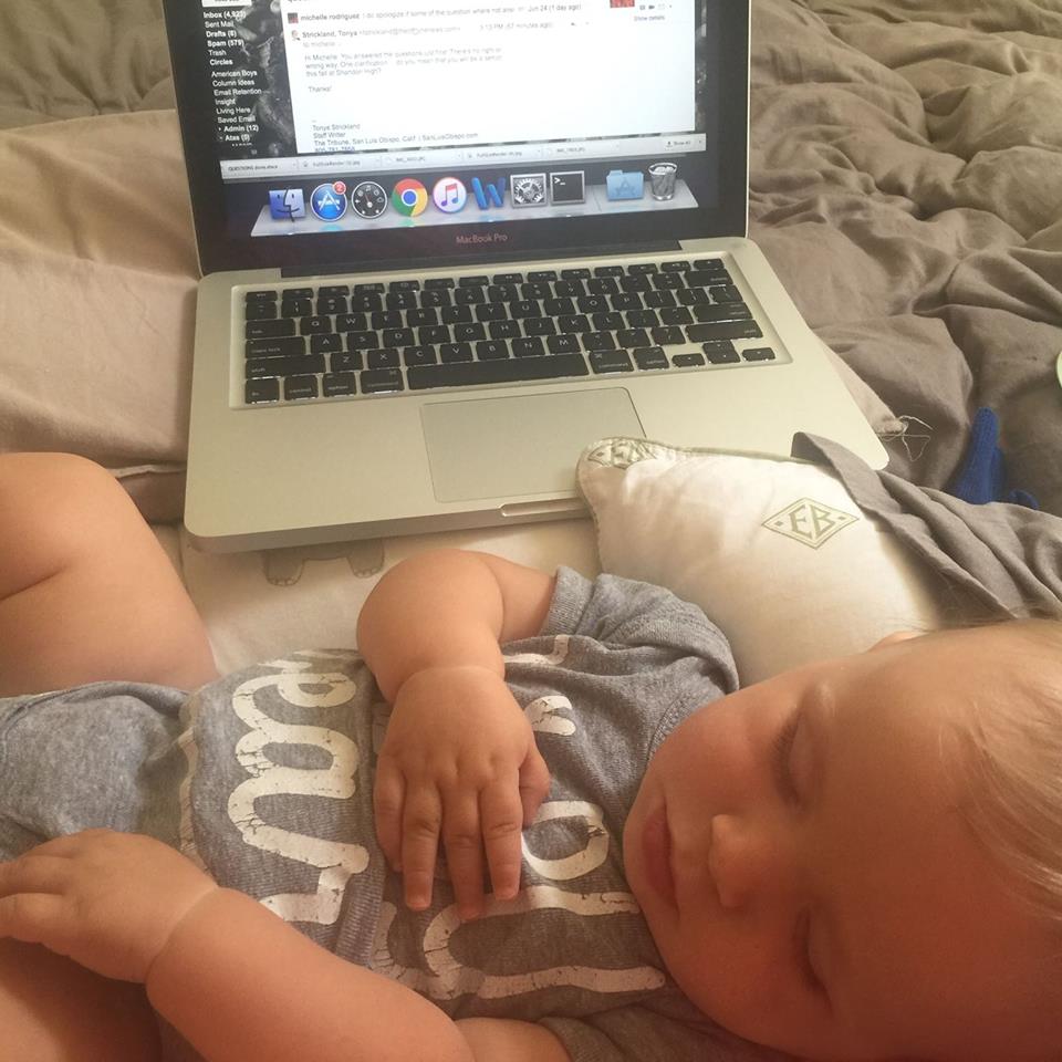 Writing while the baby naps