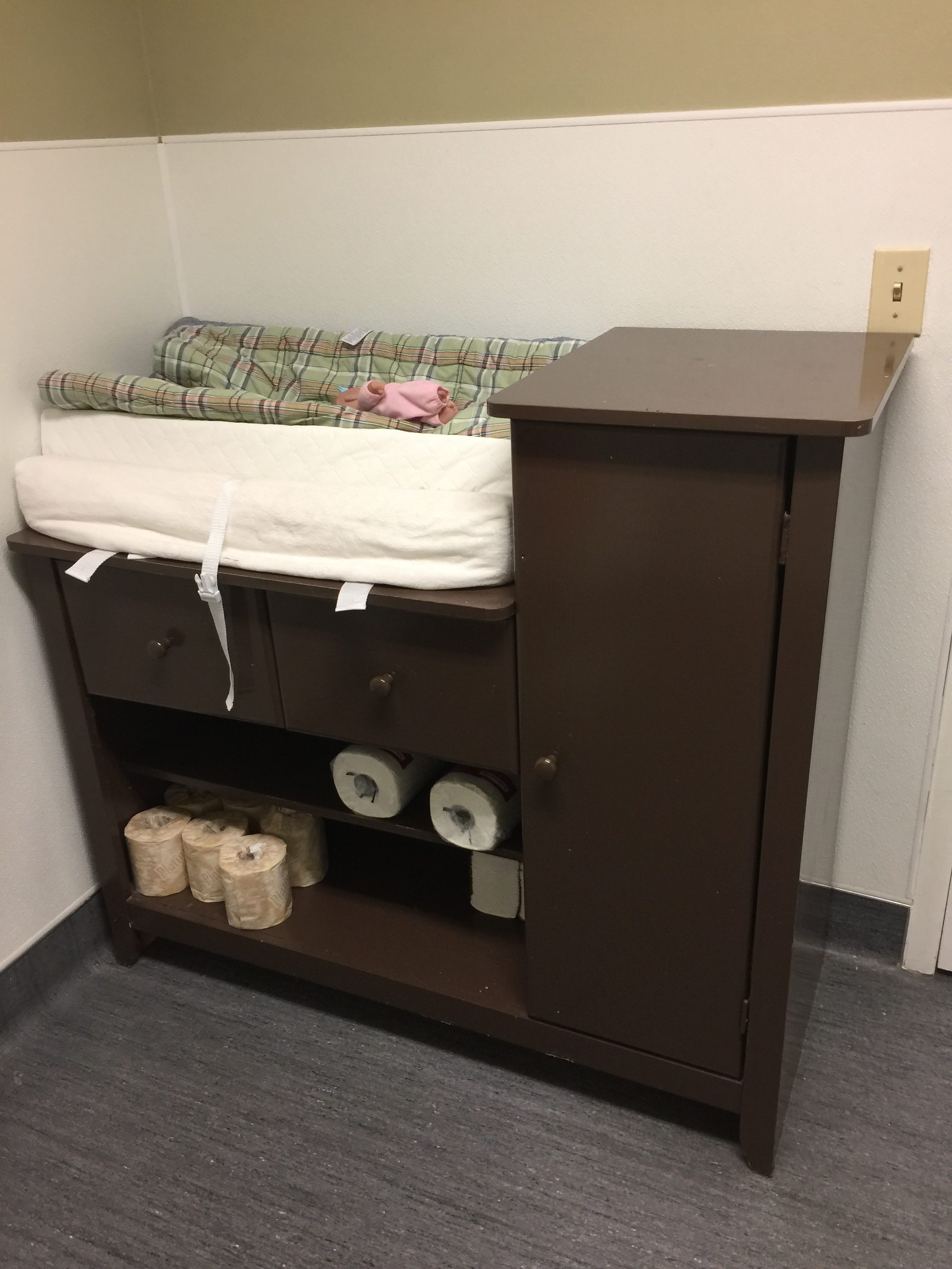 Theres a changing table in the bathroom of Come Play in Paso Robles.