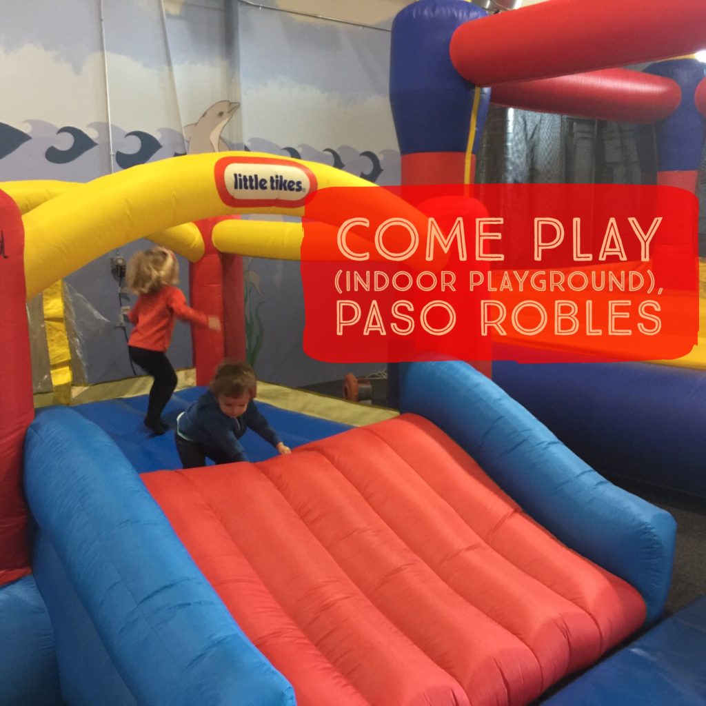 Here is a photo of Come Play indoor playground at Life Community Church in Paso Robles California, as blogged about in Two In Tow & On The Go.