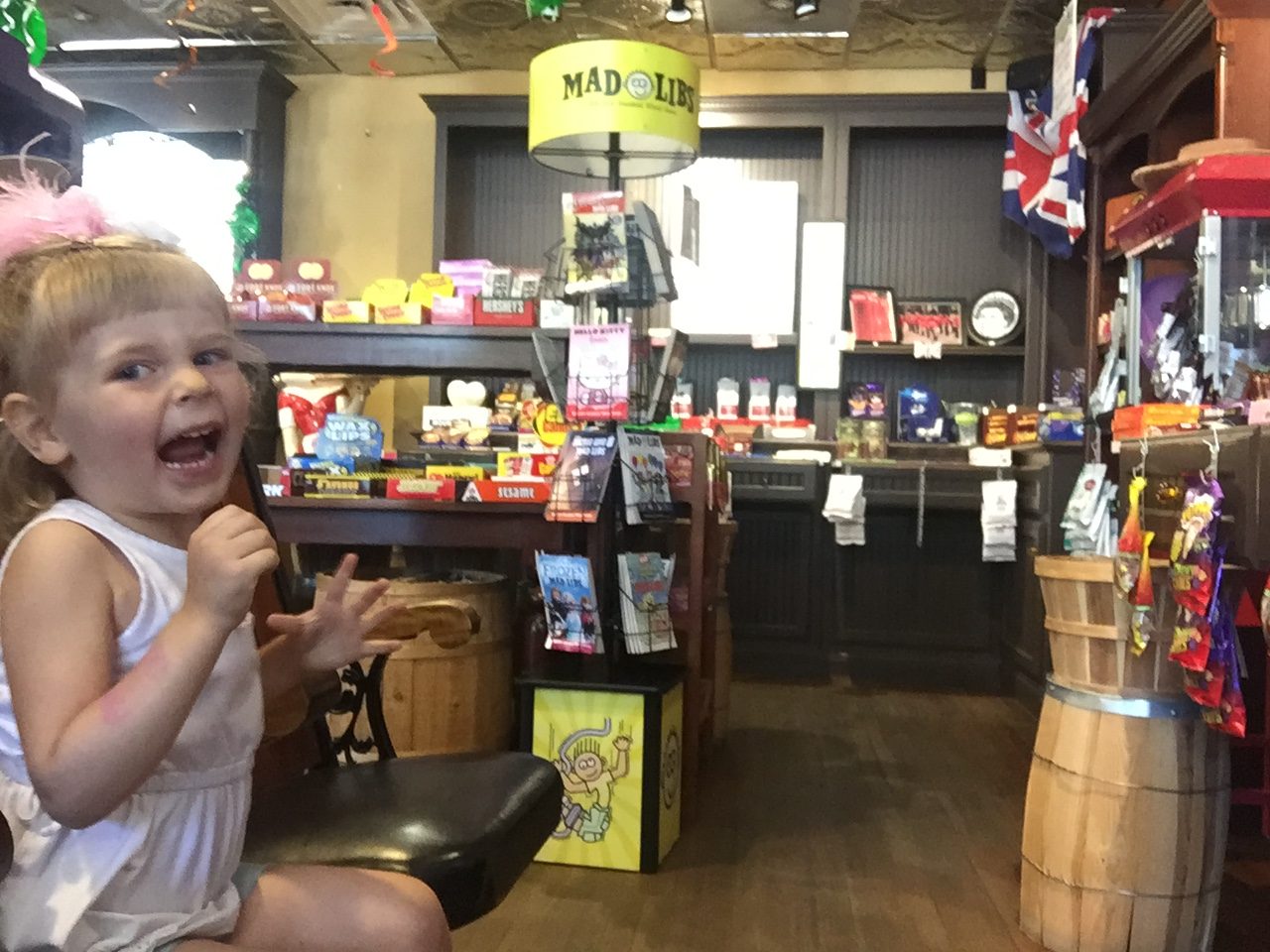 Child at SLO Sweets candy store in Paso Robles California.