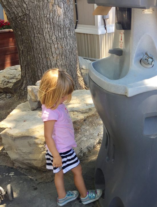 hand washing station at the California Mid State Fair