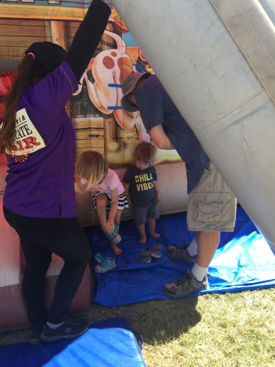 Bounce House for little kids in the Cub Country carnival at the California Mid State Fair