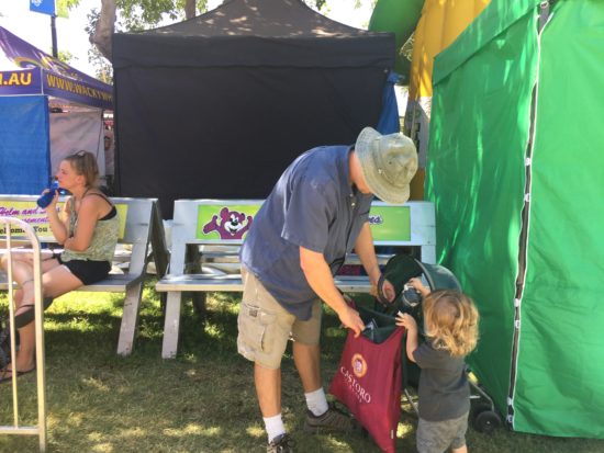 Shaded seating in Cub Country at the California Mid State Fair