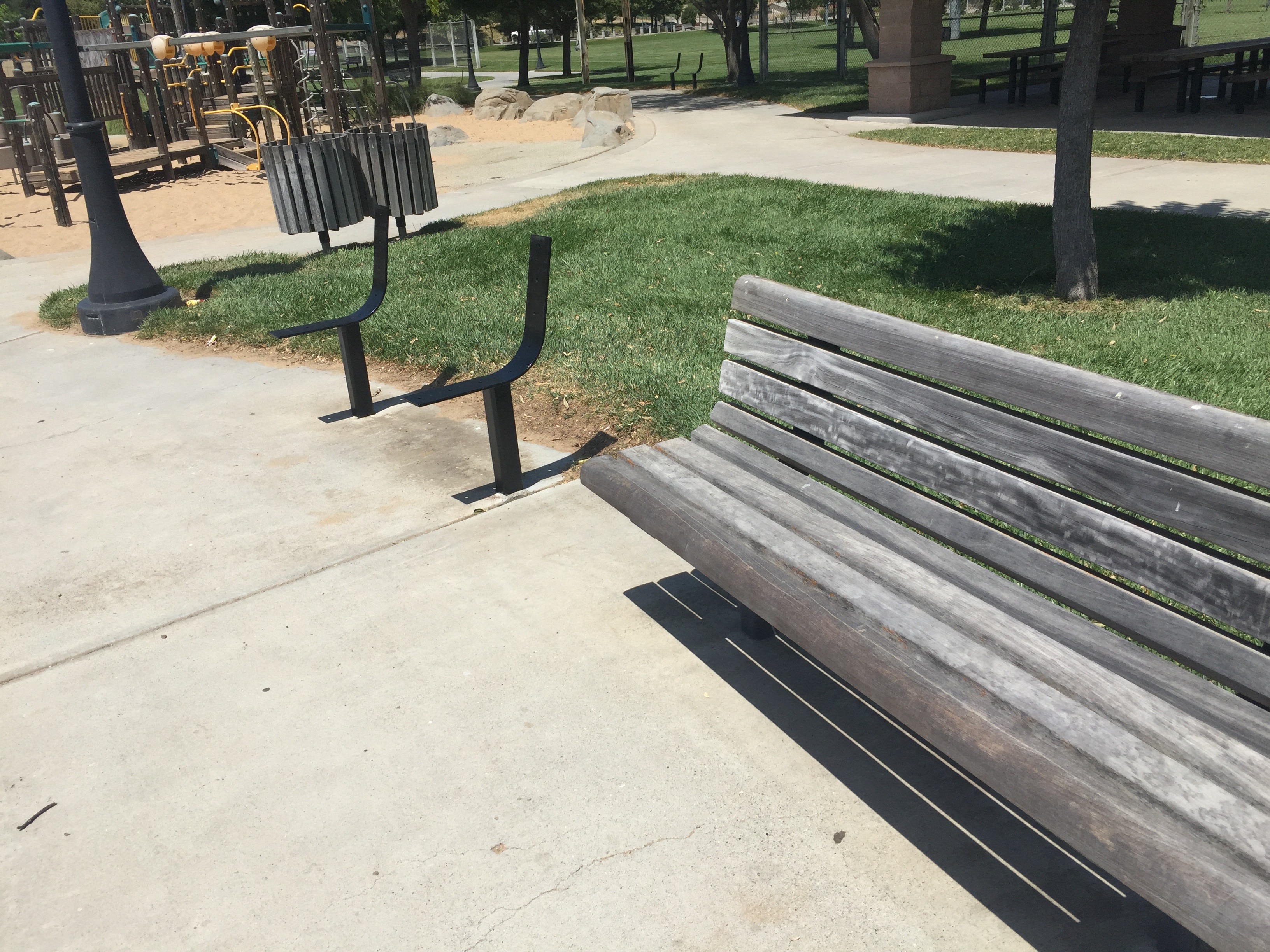 Barney Schwartz Park Paso Robles old benches