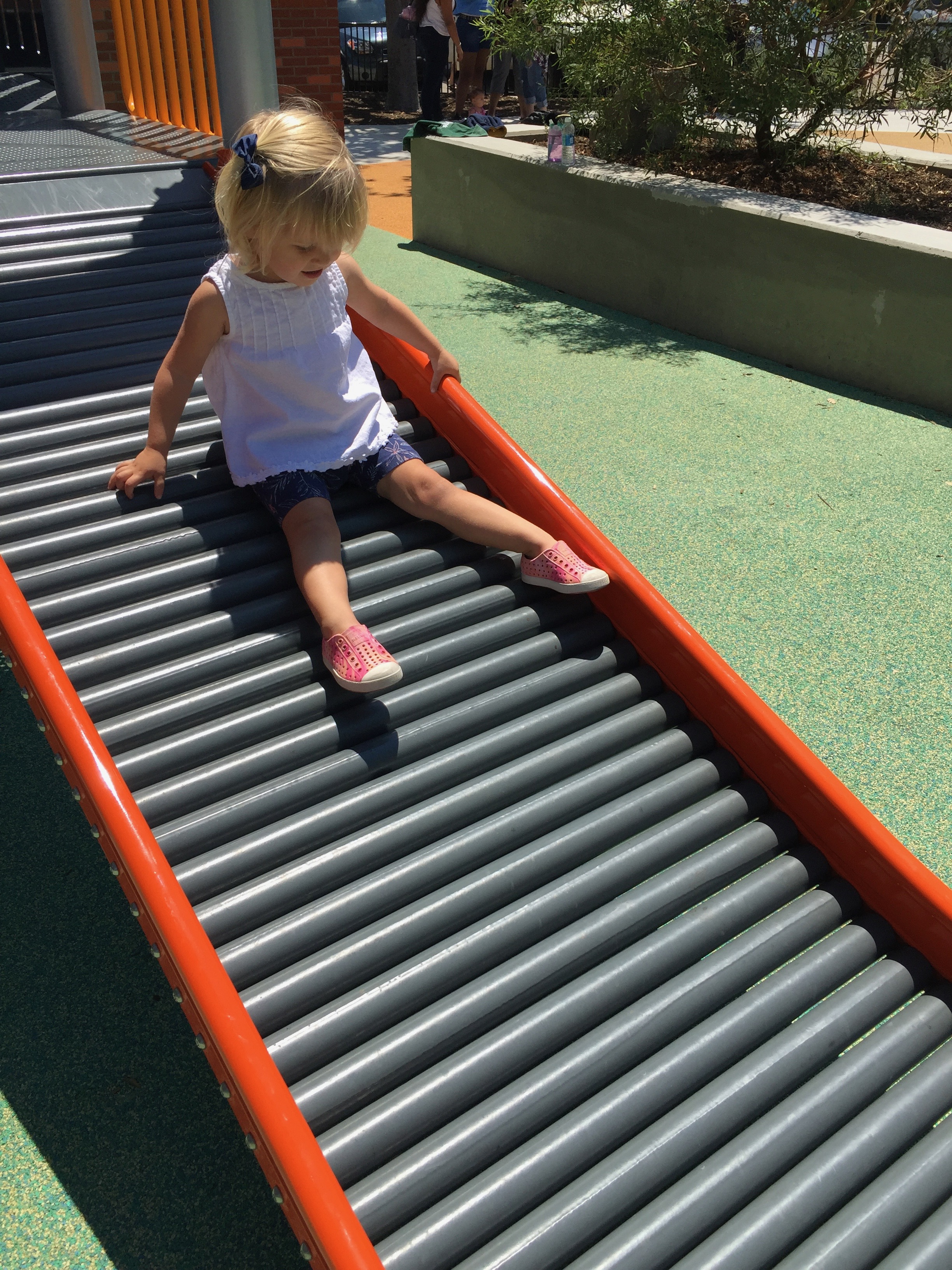 Little kid slide at Paso Robles Downtown City Park playground