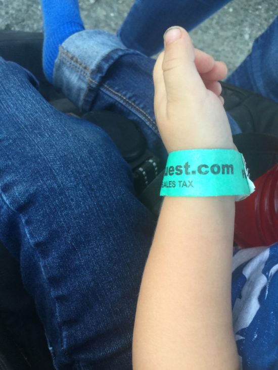 Jurassic Quest Paso Robles wristband for unlimited activities