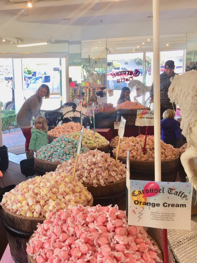 Two In Tow & On The Go Morro Bay with Kids Review_Carousel Taffy 1