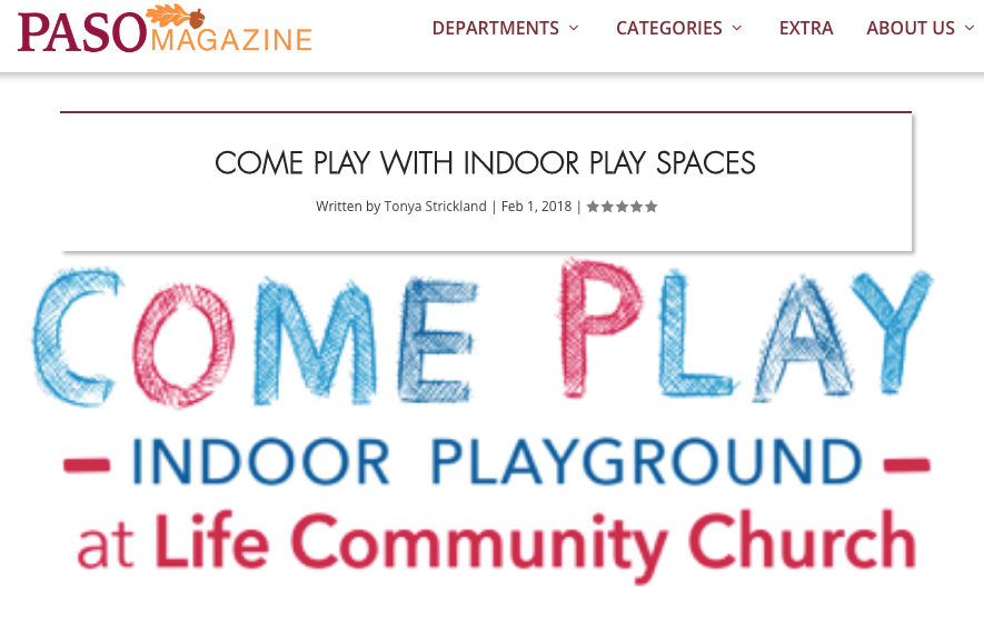 Come Play Life Community Church review Paso Mag