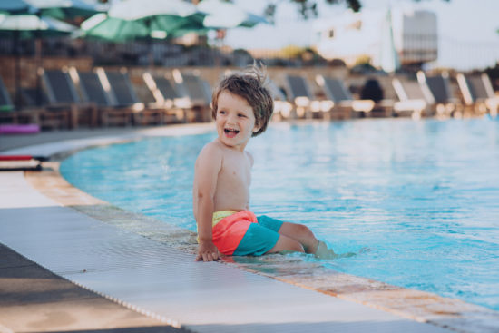 kid in pool