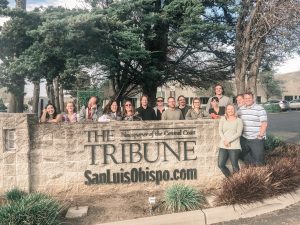 The Tribune sign