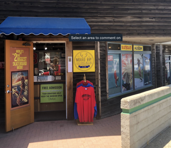 Retail storefront for skateboards