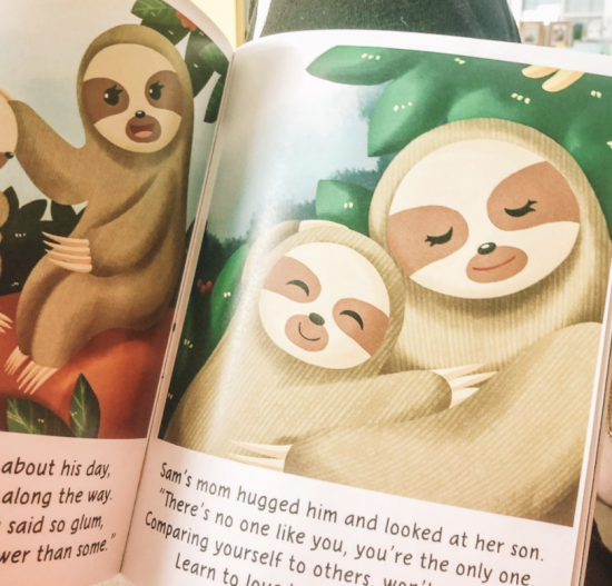 book cover of sloth and baby