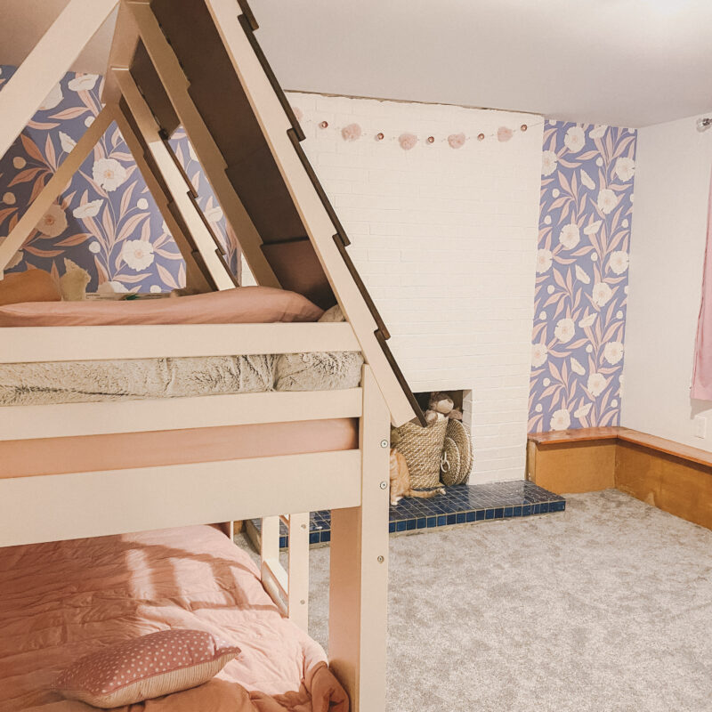 cabin bed in girls room