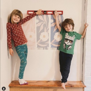 kids and wallpaper samples