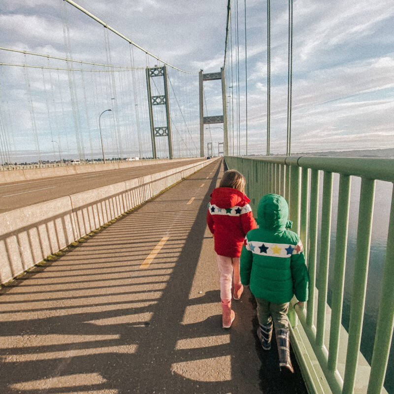 walking a bridge