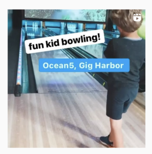 kids at bowling alley