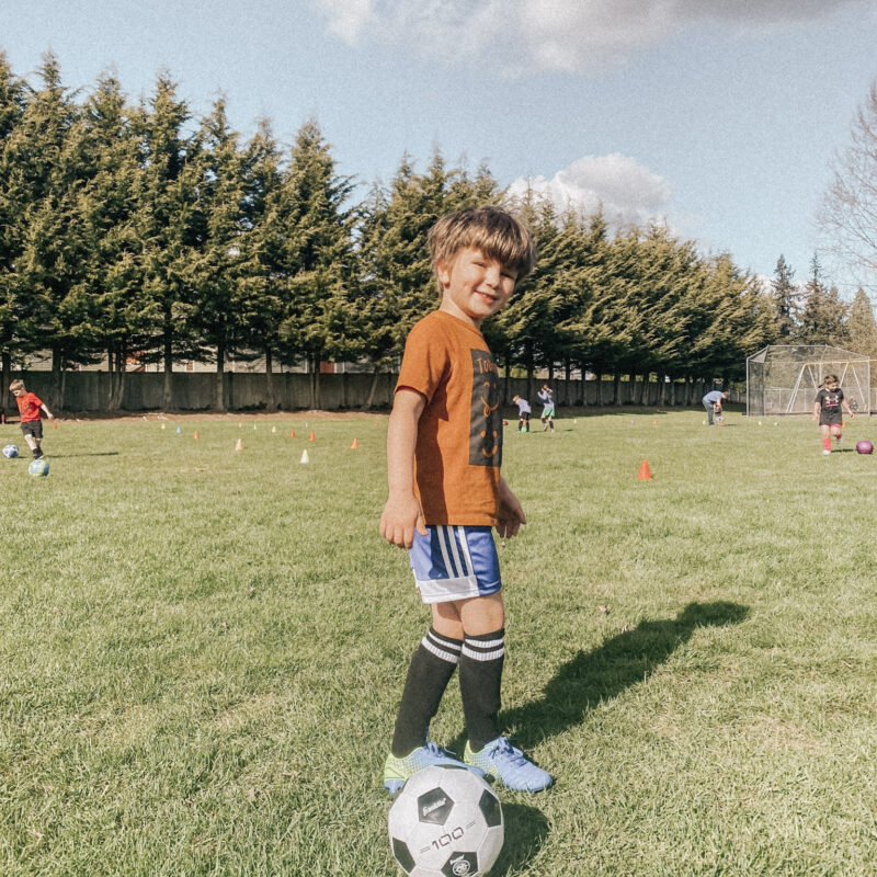 kid with soccer ball